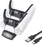 PS5 Controller Charger Dock, Charging Docking Station, Fast PS5 Controller Dual Charger for Sony Playstation 5 Controller