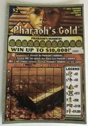 Pharaoh's Gold Egyptian Theme Instant SV Lottery Ticket, treasure