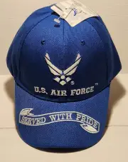 United States Air Force BallCap Blue Embroidered Logo Adjustable Hat Adult/Teens
