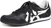 [Onitsuka Tiger] Serrano Classic Running Shoe, Black/White, 4 M US