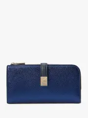 Deco Metallic Zip Slim Wallet