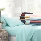 2100TC 4PCS Sheet Set Flat Fitted Pillowcase Single Double Queen King Bed Sheets
