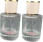 COMPUKAS 2pcs Refillable Glass Spray Bottles Portable Perfume Dispenser Travel Atomizer Leakproof Design for for Fragrance and Liquid Storage