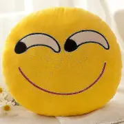 Pillow Soft Plush Emoticon Round Cushion Stuffed Toy For Kids Girls Boys Gift Wink