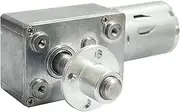 Light High Torque Worm Gear Motor 8mm*33mm Output Screw Shaft with Screw Flange DC 6v 12v 24v 2RPM to 150 RPM Metal Worm Gearmotors Simple (Speed(RPM) : 6 RPM, Voltage(V) : DC 24 Volt)