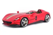 Bburago 2018 Ferrari Monza SP1 Rosso Corsa Red w/ Italian Flag Stripe 1:18 16909