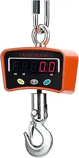 [JAJAJ] Industrial Digital Crane Scale 1000kg/2200lb Digital Hanging Scale Crane Scale with Large LCD Display 1500mAh Rechargeable Industrial Heavy Duty Hook Scales for Farm,Livestock,Factory,Construction