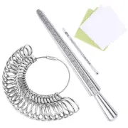 Ring Sizer Measuring Tool, Aluminum Ring Mandrel, 27 Pcs Premium Metal