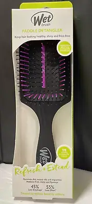 Wet Brush Charcoal Infused Anti-Frizz Paddle Detangler Hair Brush, Black (NEW)
