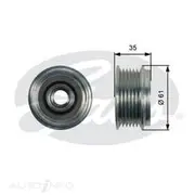 Gates Alternator Pulley - OAP7166
