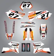 Full Custom Graphic Kit - STORM - KTM EXC 2005 - 2007 stickers / decals
