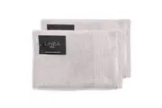 4pc Linea Home 500GSM Cotton 40x60cm Drying Hand Towel Pack Absorbent Stone Grey