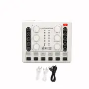 M8 Sound Card Live Streaming Interface External USB Live Broadcast Mic WhiteXu