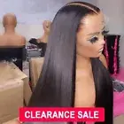 Lace Frontal Wig 13x6 Lace Front Wig Human Hair 30Inch Bone StraightTransparent