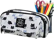 Cute Kitten Pencil Case - Large Capacity Pencil Pouch - Stylish High Capacity Pencil Case, Large Capacity Pencil Pouch, Sturdy Pencil Bag Pouch Box for School
