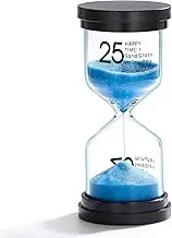 25 Minute Sand Hourglass Timer: Plastic Sand Clock, Sand Watch 25 Min, Extra Blue Reloj De Arena, Unity Hour Glass Colorful Sandglass Timer for Kids, Games, Classroom, Kitchen, Decoration