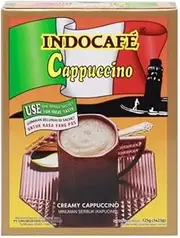 Indocafe Cappuccino Instant Coffee 5-ct, 125 Gram (Pack of 9)