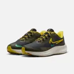 【NIKE 耐吉】氣墊慢跑鞋 防潑水_男_黑綠_AIR ZOOM PEGASUS SHIELD(FV8107070)