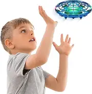 Hand Operated Drones for Kids or Adults - Scoot Hands Free Mini Drone Helicopter, Easy Indoor Small Orb Flying Ball Drone Toys for Boys or Girls (Blue)