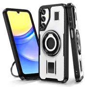 ZUSLAB Galaxy A15 Case Magnetic Ring Stand Shockproof Protective Cover for Samsung (2024) - White