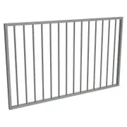 ProtectorAl 1201-1500 W x 900 H mm Palladium Silver Aluminium Flat Top Garden Gate