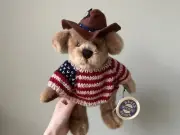 Brass Button Friend Bear Of Friendship CODY American Flag Sweater & Cowboy Hat