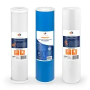 Aquaboon 5 Micron Big Blue 20" x 4.5" GAC, Carbon Block & Sediment Filters