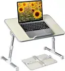 Neetto Height Adjustable Laptop Bed Table, Portable Lap Desk with Foldable Legs,