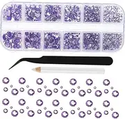 Homoyoyo 1 Set Flatback Rhinestones for Crafts Nails Face Makeup DIY Projects Durable Round Gems with Fine Craftsmanship for Decorations and