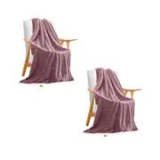 NNEAGS 2X Throw Blanket Warm Cozy Double Sided Thick Flannel Coverlet Fleece Bed