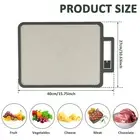 Double Sided Cutting Board Stainless Steel Chopping Board Easy Hanging teAdC
