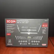 Icon Professional TDMT-41 41 Piece Metric Tap & Die Set W/Storage (7677) New