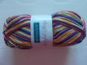 Sundance Soleful Stripes wool blend sock yarn, Multi, 1 skein (413 yds)