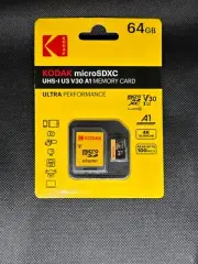 KODAK 64GB TF MICRO SD CARD CLASS 10 U3 MOBILE, CAMERA MEMORY