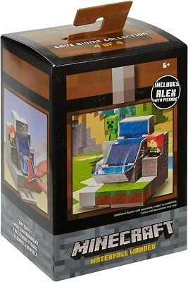 MINECRAFT WATERFALL WONDER CAVE BIOME COLLECTION SET #4 ALEX FIGURE MISB 2016