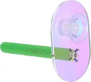 EXAOMBLE Bird Shower Perch with Strong Suction Cup Portable Stand for Parrots and Parakeets for Window and Travel Use Bird Cage Accessory for Birds