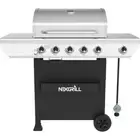 Nexgrill Propane Gas Grill 5 Burner Stainless Steel Side Burner Condiment Rack