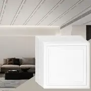 Ceiling Tiles 48-Pack 20 x 20 in Polystyrene Easy Installation Glue-up