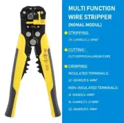 Yellow Crimper Cable Cutter Adjustable Automatic Wire Stripper Multifunctional