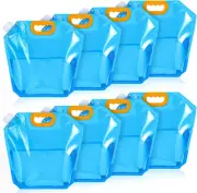 8 Pcs 1.3 Gallon Collapsible Water Storage Bag Water Container Emergency Jug Pla