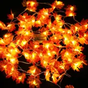 40LED Fall Maple Leaves Fairy String Lights Lamp Garland Party Christmas 20FT