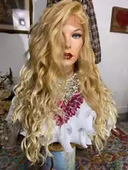 BLONDES HAVE FUN | 22” wavy layered lace front wig + Full bangs! Side parting *R