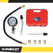 8x Petrol Cylinder Compression Tester Engine Kit Gauge Tool Automotive New