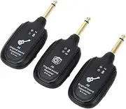 Tihebeyan Guitar Wireless Transmitter Receiver 2.4GHz UHF System with 4ms Low Latency for Guitar Bass Violin Keyboard Plug Play