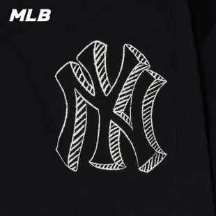 【MLB】大Logo拉鍊連帽外套 紐約洋基隊(3ATRB0334-50BKS)