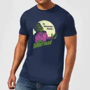 Universal Monsters The Wolfman Retro Men's T-Shirt - Navy