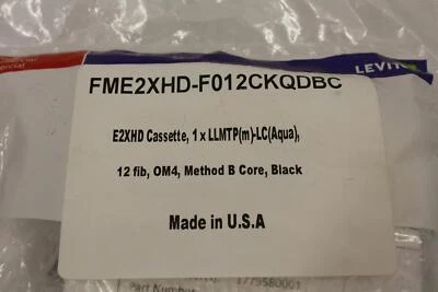 NEW LEVITON FME2XHD F012CKQDBC HIGH DENSITY SNAP IN 12F AQUAOM3 MTP LC MODULE