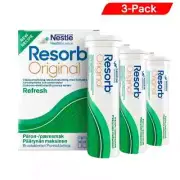 3 x Resorb Original Pear Flavor Dietary Supplement Effervescent Tablet 20 pcs ea