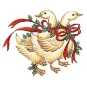 Christmas Geese Overglaze Waterslide Ceramic Decals
