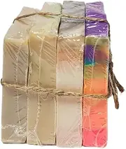 [Little Brown Goose] Soapy Sampler Natural Handmade Soaps. Rejuvenate and moisturise skin with a selection of artisan refreshing and aromatic fragrances. Cold pressed hand body wash. Pack of 4 half soap bars ***SCENTS ARE PICKED AT RANDOM*** (285 Gram)